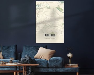 Vintage map of Kloetinge (Zeeland) by Rezona