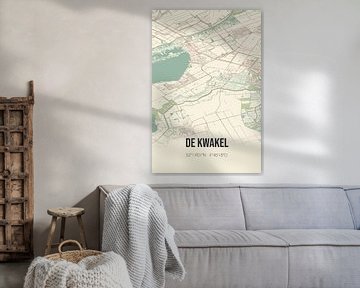 Vintage landkaart van De Kwakel (Noord-Holland) van MijnStadsPoster