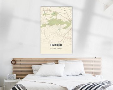 Vintage landkaart van Limbricht (Limburg) van Rezona