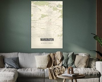 Vintage landkaart van Margraten (Limburg) van MijnStadsPoster