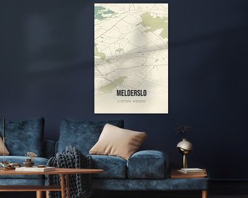 Vintage map of Melderslo (Limburg) by Rezona