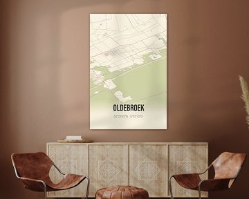 Alte Landkarte von Oldebroek (Gelderland) von Rezona