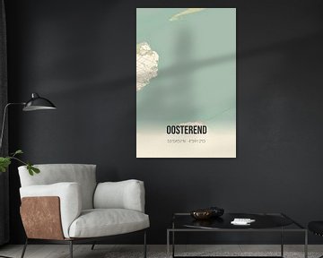Vintage map of Oosterend (North Holland) by Rezona