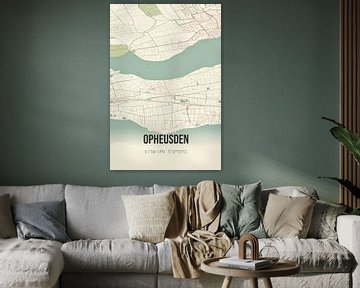 Alte Landkarte von Opheusden (Gelderland) von Rezona