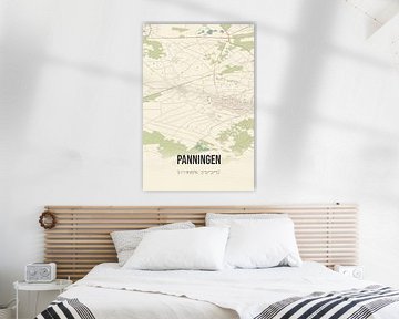 Vintage map of Panningen (Limburg) by Rezona