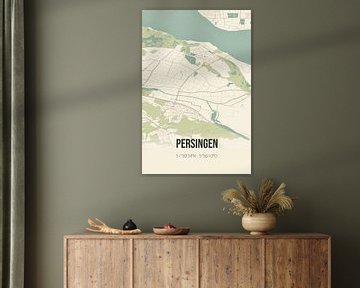 Vintage landkaart van Persingen (Gelderland) van MijnStadsPoster