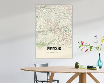 Vintage landkaart van Pijnacker (Zuid-Holland) van Rezona