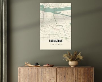 Vintage landkaart van Raamsdonk (Noord-Brabant) van MijnStadsPoster