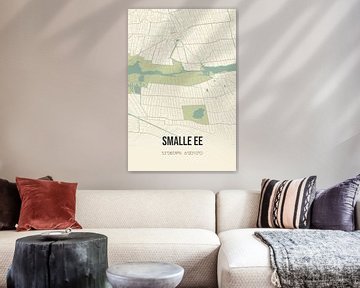 Vintage map of Smalle Ee (Fryslan) by Rezona