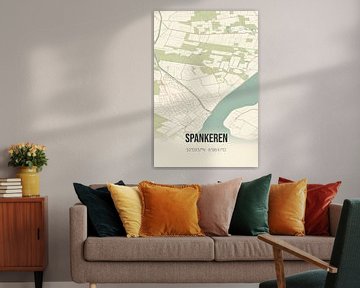 Vintage landkaart van Spankeren (Gelderland) van Rezona