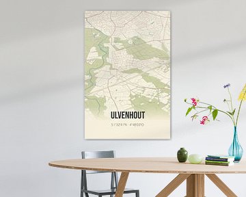 Vintage landkaart van Ulvenhout (Noord-Brabant) van Rezona