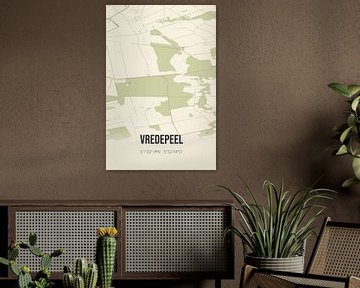 Vintage landkaart van Vredepeel (Limburg) van Rezona