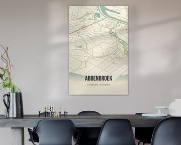 Vintage landkaart van Abbenbroek (Zuid-Holland) van MijnStadsPoster