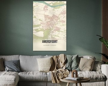 Vintage landkaart van Amersfoort (Utrecht) van Rezona