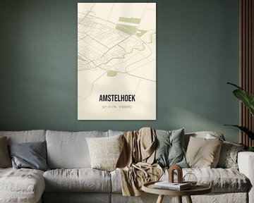 Vintage landkaart van Amstelhoek (Utrecht) van MijnStadsPoster