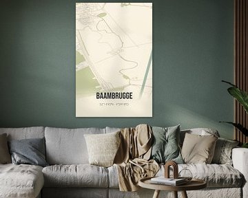 Vintage landkaart van Baambrugge (Utrecht) van MijnStadsPoster