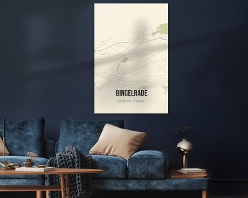 Vintage landkaart van Bingelrade (Limburg) van Rezona