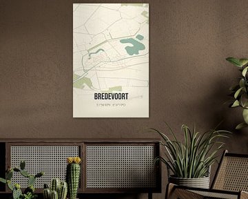 Vintage landkaart van Bredevoort (Gelderland) van MijnStadsPoster