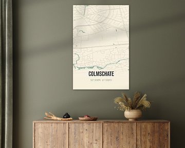 Vintage map of Colmschate (Overijssel) by Rezona