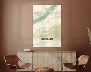 Vintage map of Doornspijk (Gelderland) by Rezona