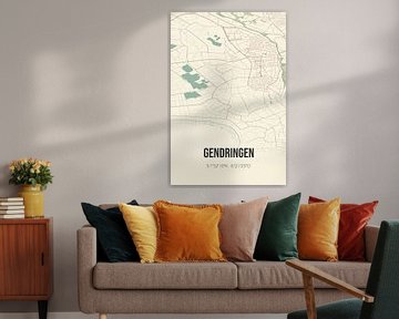 Vintage landkaart van Gendringen (Gelderland) van MijnStadsPoster
