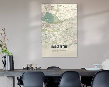 Vintage map of Haastrecht (South Holland) by Rezona