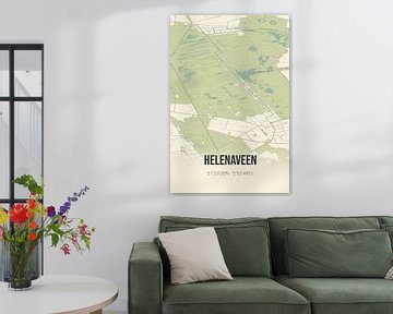 Vintage landkaart van Helenaveen (Noord-Brabant) van MijnStadsPoster