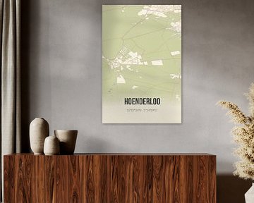 Vintage landkaart van Hoenderloo (Gelderland) van MijnStadsPoster