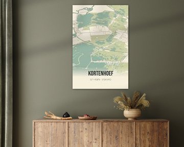 Vintage map of Kortenhoef (North Holland) by Rezona