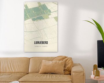 Carte ancienne de Luinjeberd (Fryslan) sur Rezona