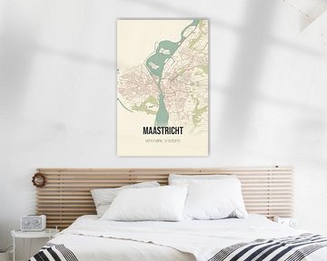 Alte Karte von Maastricht (Limburg) von MeinStadtPoster