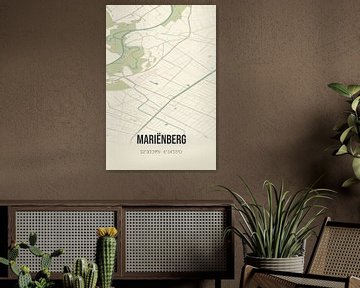 Vintage landkaart van Mariënberg (Overijssel) van Rezona