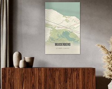 Vintage landkaart van Muiderberg (Noord-Holland) van Rezona