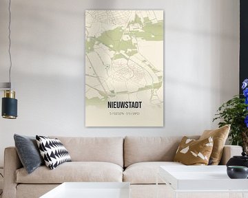 Vintage landkaart van Nieuwstadt (Limburg) van Rezona