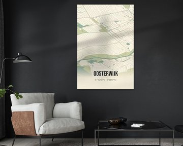 Vintage map of Oosterwijk (Utrecht) by Rezona