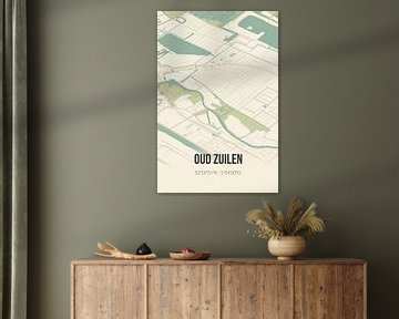Vintage landkaart van Oud Zuilen (Utrecht) van Rezona