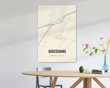 Vintage map of Oudeschans (Groningen) by Rezona