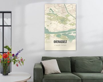 Vintage landkaart van Overasselt (Gelderland) van MijnStadsPoster