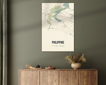 Vintage landkaart van Philippine (Zeeland) van MijnStadsPoster