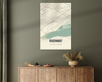 Vintage landkaart van Rijsenhout (Noord-Holland) van Rezona