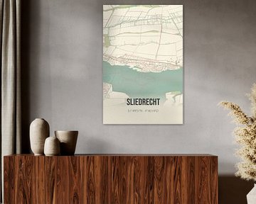 Vintage map of Sliedrecht (South Holland) by Rezona