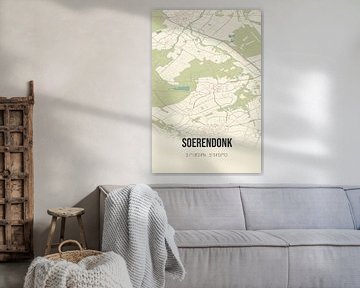 Vintage map of Soerendonk (North Brabant) by Rezona