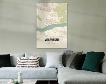 Vintage landkaart van Wageningen (Gelderland) van MijnStadsPoster