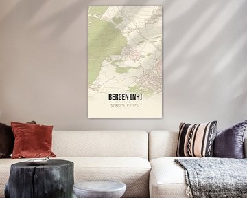 Vintage map of Bergen (NH) (North Holland) by Rezona