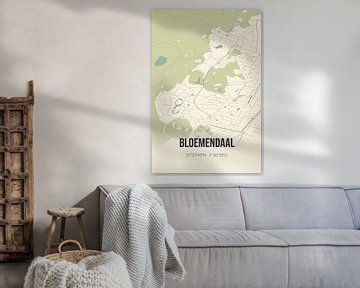 Vintage map of Bloemendaal (North Holland) by Rezona