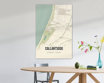 Vintage landkaart van Callantsoog (Noord-Holland) van MijnStadsPoster