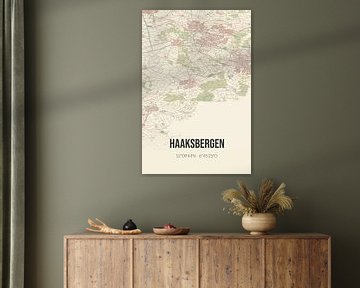 Vintage map of Haaksbergen (Overijssel) by Rezona