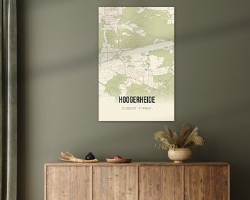 Vintage map of Hoogerheide (North Brabant) by Rezona