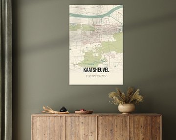 Vintage landkaart van Kaatsheuvel (Noord-Brabant) van Rezona