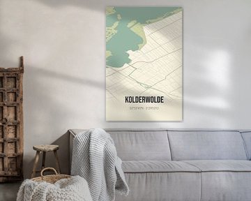 Vintage map of Kolderwolde (Fryslan) by Rezona